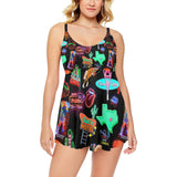 Neon Rodeo Swim Dress & Shorts Set