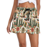 Women's Cream Cactus Boots Beach Board Shorts