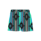 Women's Turquoise Aztec Beach Board Shorts