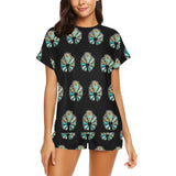 Turquoise Naja Women's Pajama Short Set