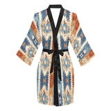 Blue Aztec Women's Lounge Kimono Robe