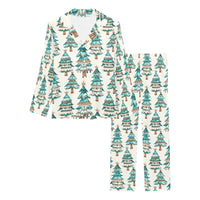 Turquoise Christmas Tree Women's Western Pajamas