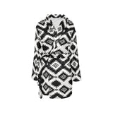 Black Aztec Women's Western Bath Robe