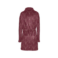 Burgundy Longhorn Women's Western Bath Robe