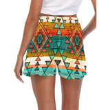 Women's Orange Aztec Beach Board Shorts