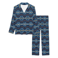 Navy Aztec Womens Pajama Set