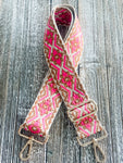 Crossbody Guitar Strap "Hot Pink Flair