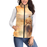 Watercolor Cowboy Women's Western Puffy Vest