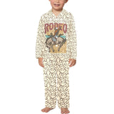 Vintage Rodeo Bronc Boy's Western Pajama Set