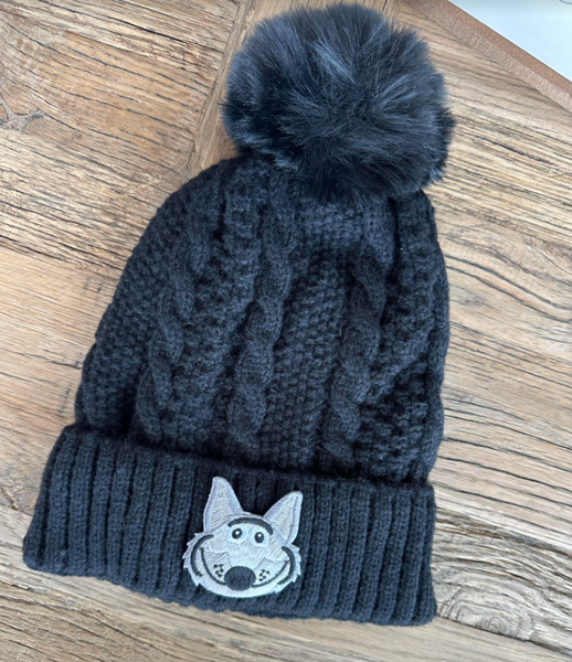 Wolf Beanie Black