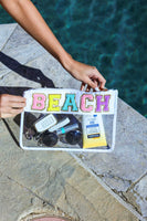 Beach - Summer Clear & Waterproof Varsity Pouch*