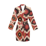 Santa Fe Aztec Women's Belted Satin Feel Dressing Lounge Robe