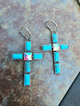 Turquoise Cross Earrings