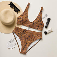 Yeehaw Tooled Leather Print Bikini