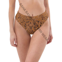 Yeehaw Tooled Leather Bikini Bottom