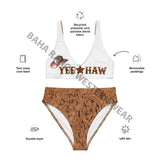 Yeehaw Tooled Leather Print Bikini