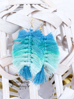 Blue Coconut Earrings