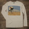 thermal long tee with cowboy and a moonlight