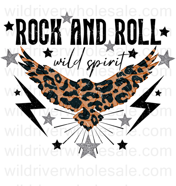 Rock & Roll Leopard Bird  DTF & Sublimation Transfer